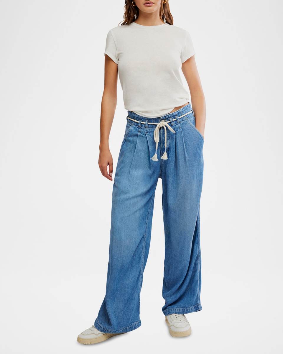 Dakota Cinched Pull-On Jeans
